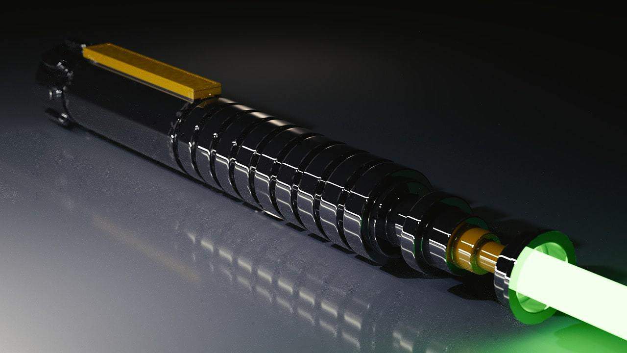 a green lightsaber