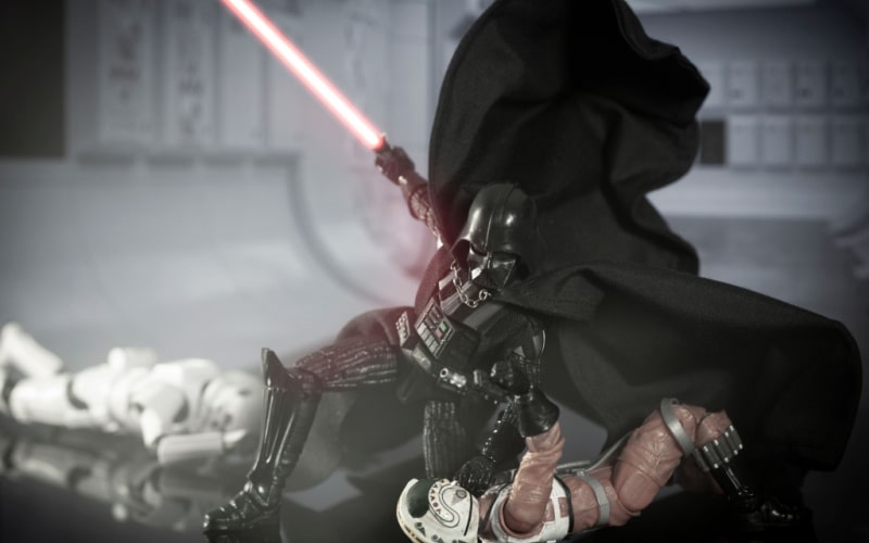 Darth Vader's lightsaber skill in taking out a Rebel pilot
