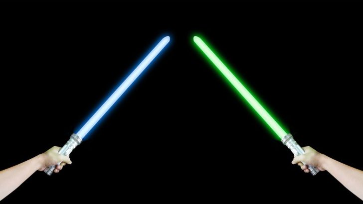Blue vs. Green Lightsabers