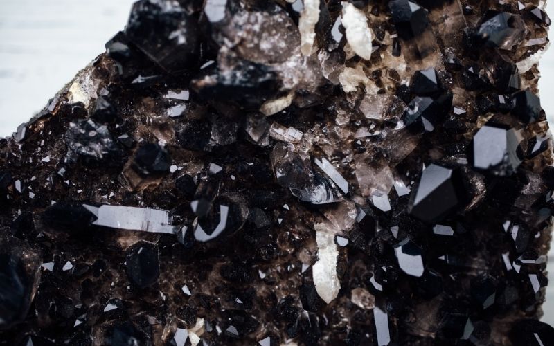 Black crystals
