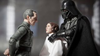 Grand Moff Tarkin, Princess Leia and Darth Vader