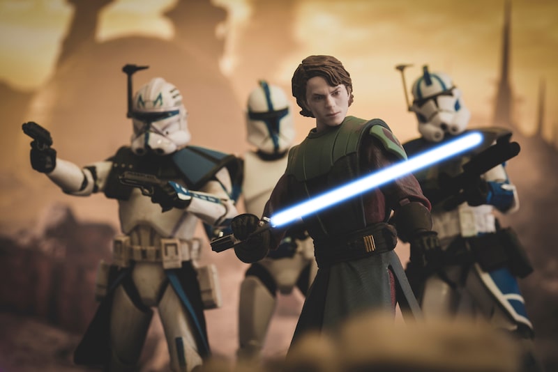Jedi Anakin Skywalker, Captain Rex and clone troopers from the 501st