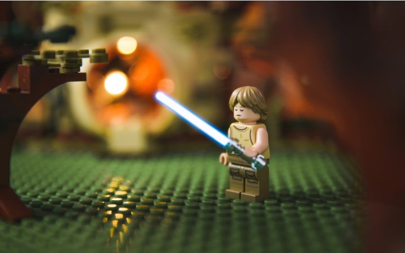 Lego Luke Skywalker training on Dagobah