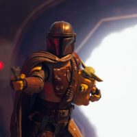 Mandalorian fight with a red lightsaber