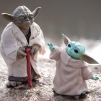 Baby Yoda and Yoda