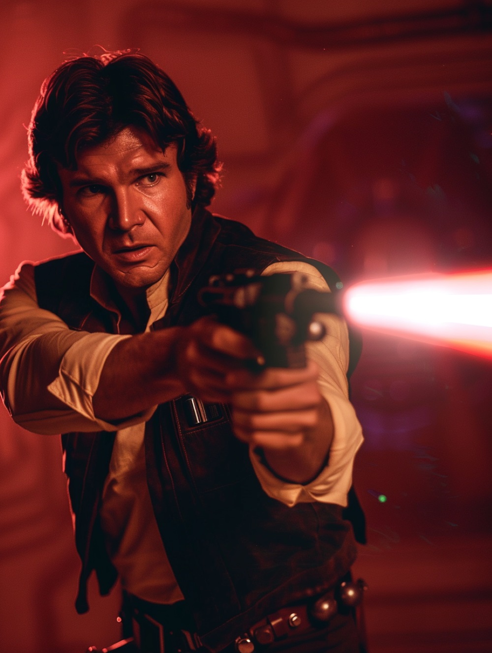 Han Solo is shooting