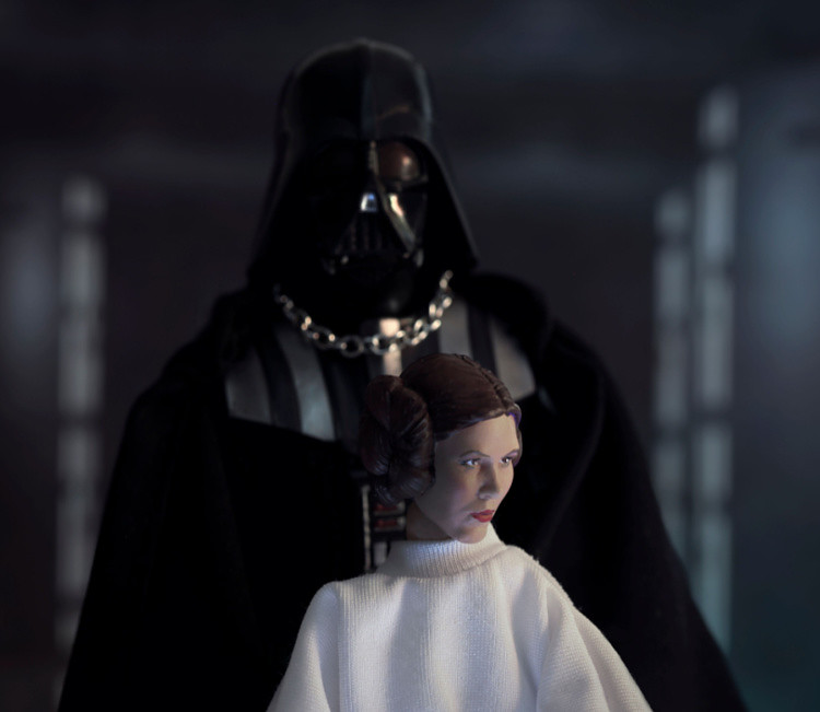 Leia Organa and Darth Vader