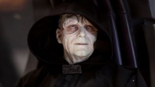 Closeup of Darth Sidious aka Emperor Palpatine in Star Wars