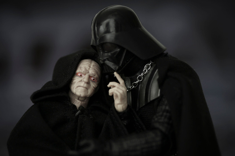 Darth Vader with his master the Dark Sith Emperor Sheev Palpatine