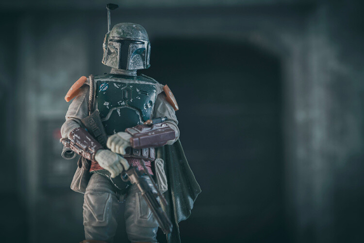 Star Wars bounty hunter Boba Fett with his Beskar armor