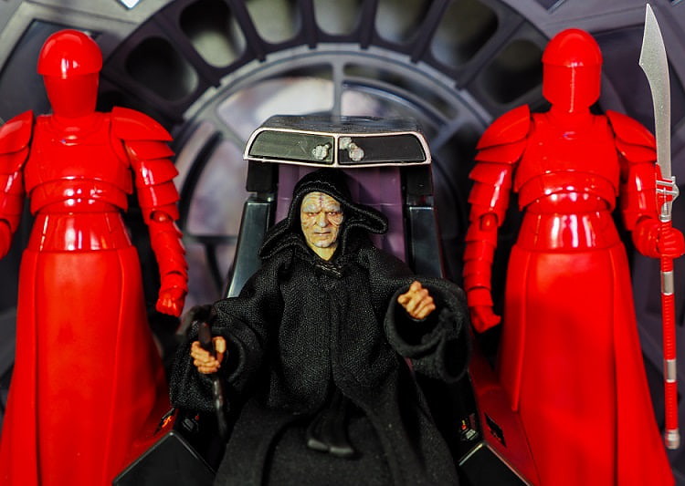 Palpatine crowning himself as the Emperor