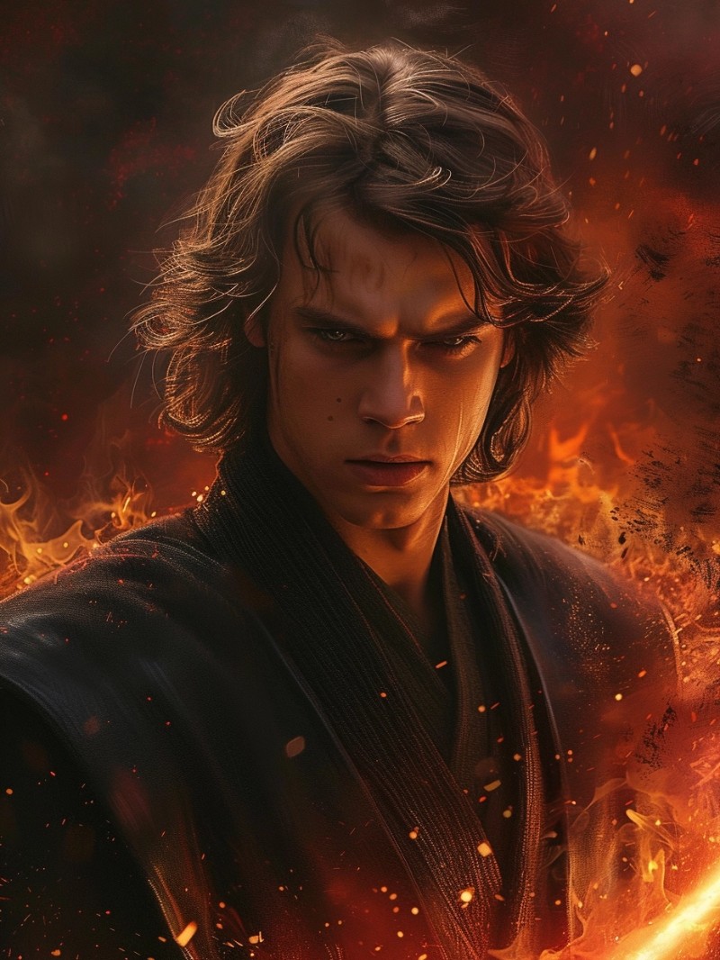 Anakin Skiywalker on the fire