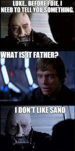 Anakin doesn't like sand