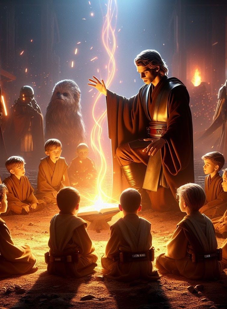 Anakin teaching younglings