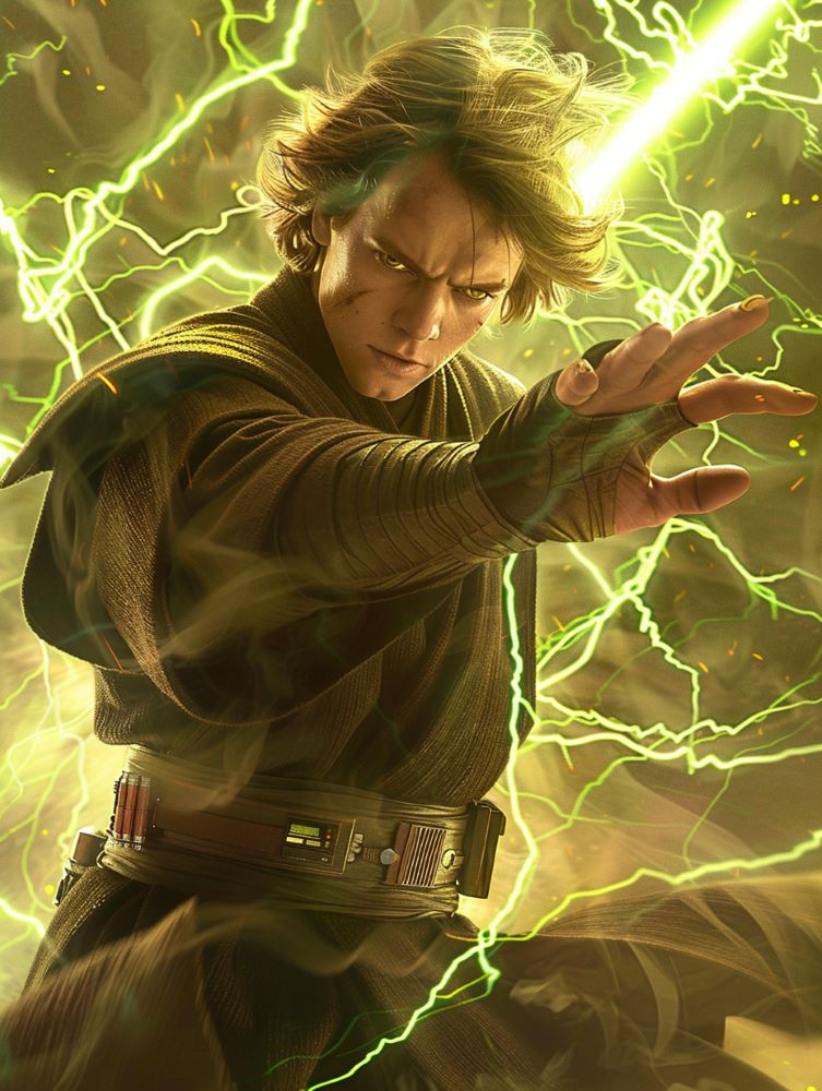Anakin using Lightning Judgement