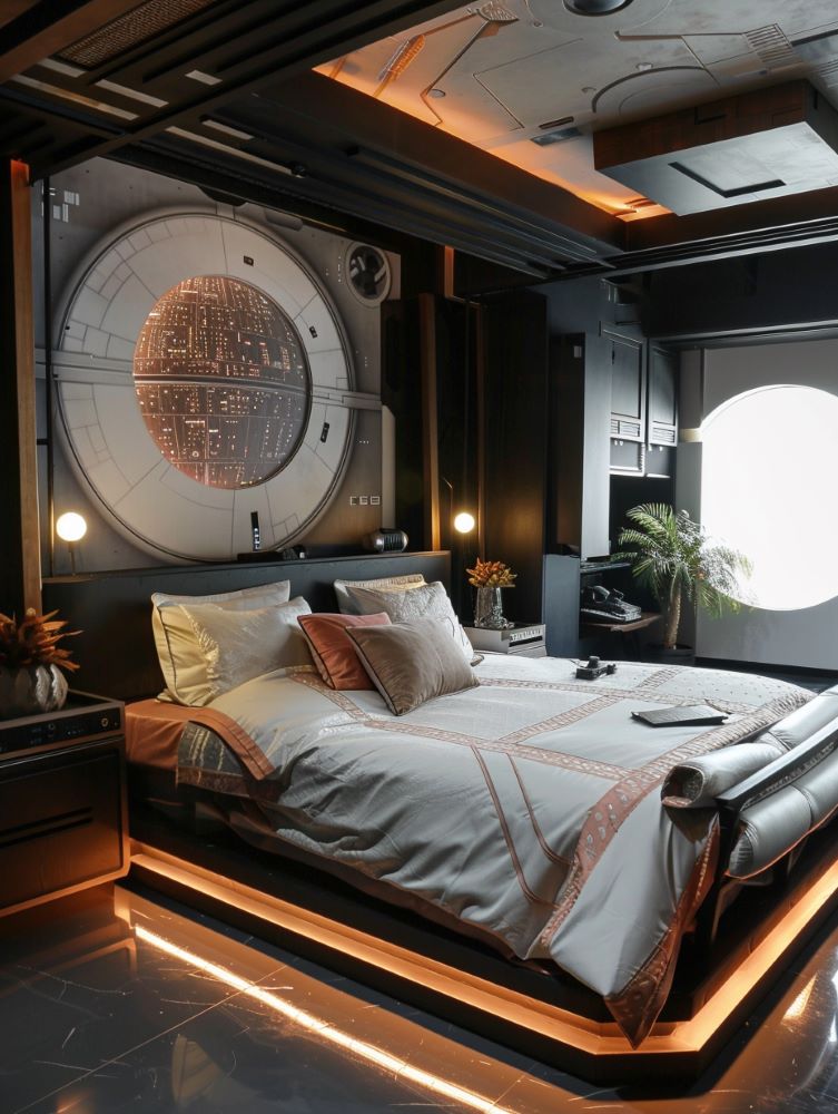 Bedroom with Star Wars theme