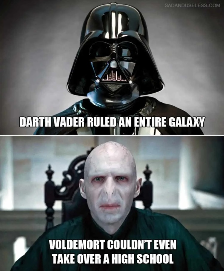 Darth Vader and Voldemort 