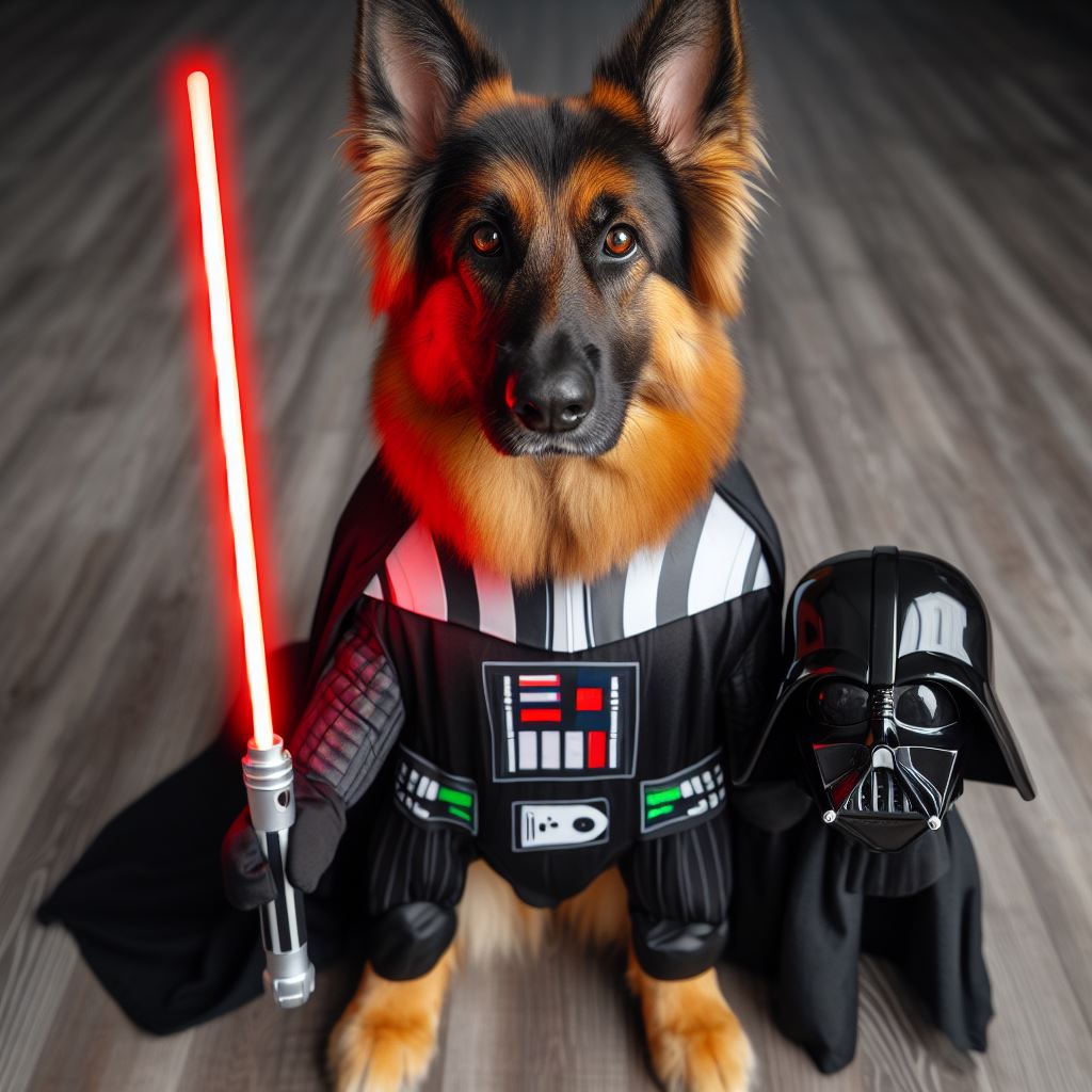 Darth Vader dog version