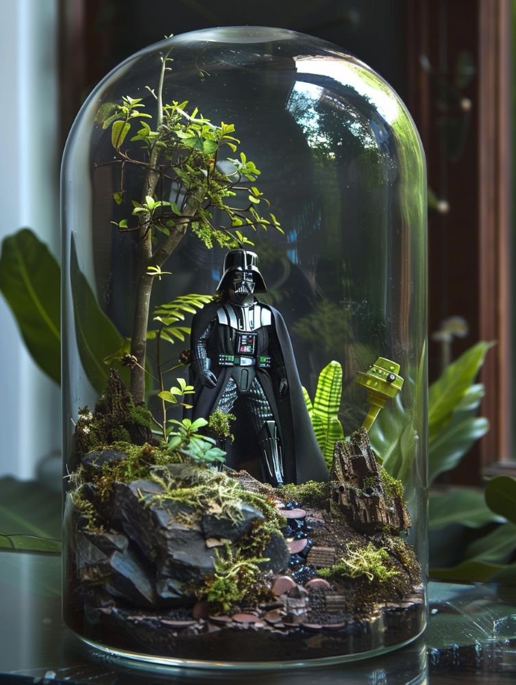 Darth Vader in terrarium