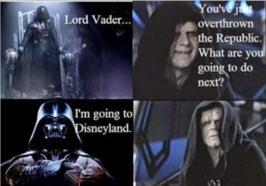 Darth Vader is going to Disneyland