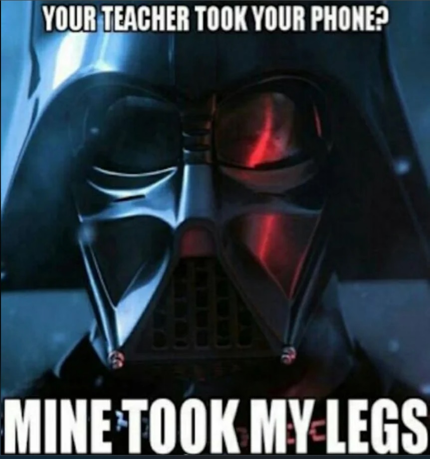 Darth Vader teacher took his legs