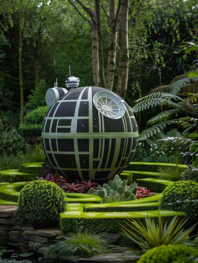 Death Star garden idea