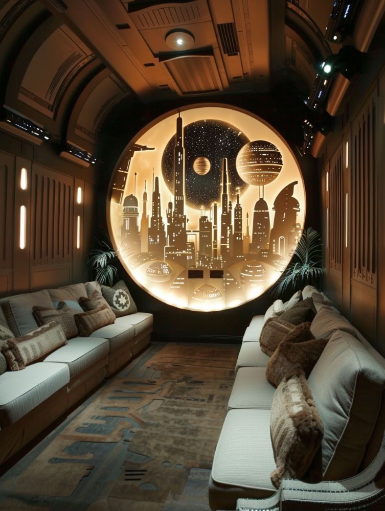 Living room with Star Wars theme