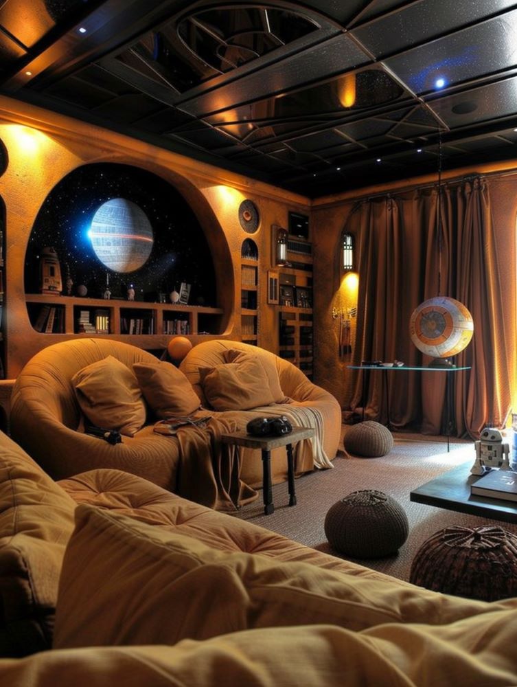 Living room with Star Wars universe