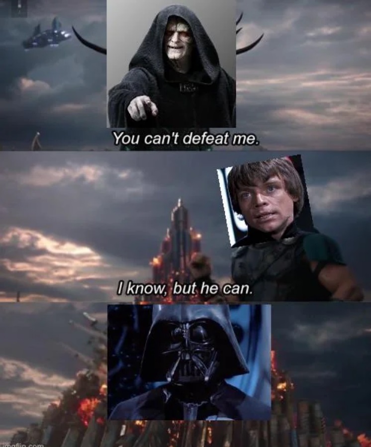 Luke and Darth Vader vs Palpatine