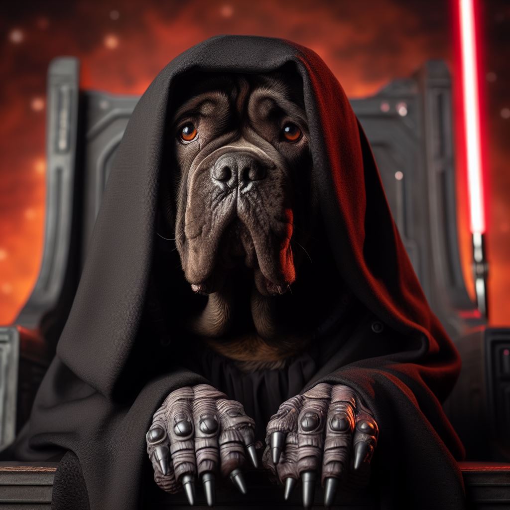 Palpatine dog version with his claws