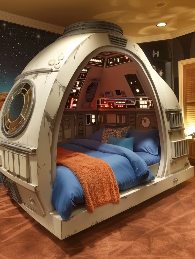 Star Wars shuttle bedroom