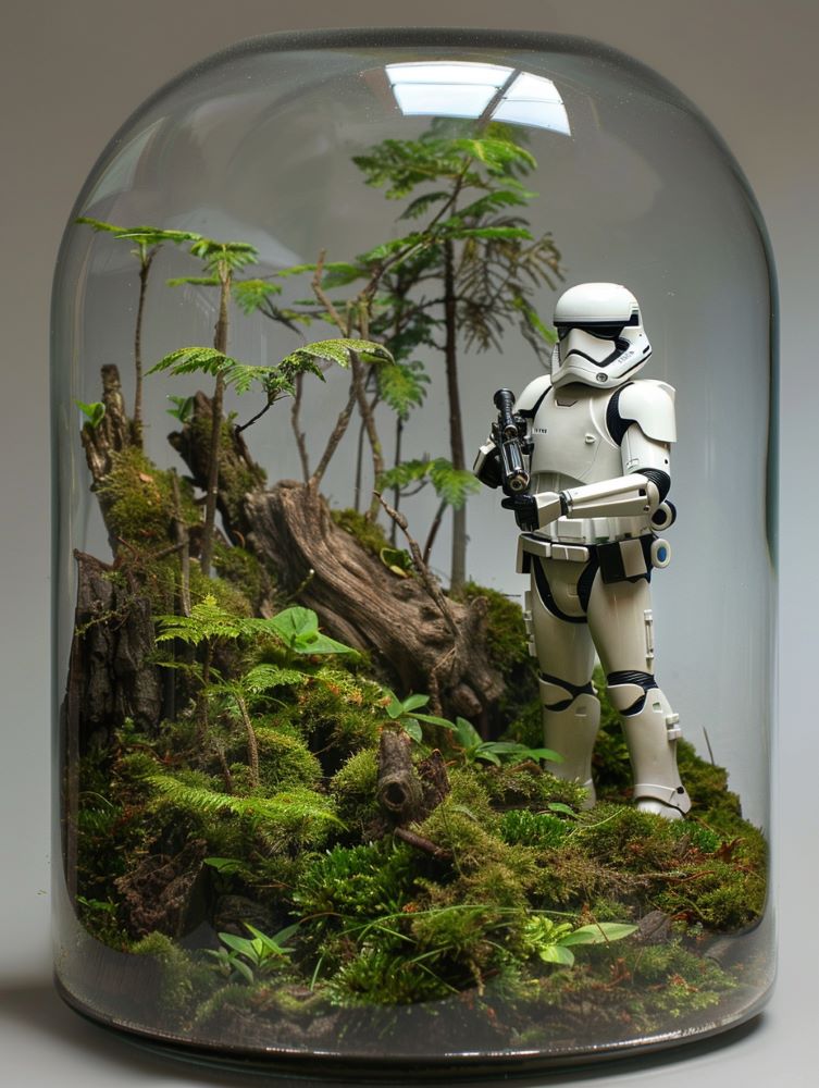 Stormtrooper in a terrarium