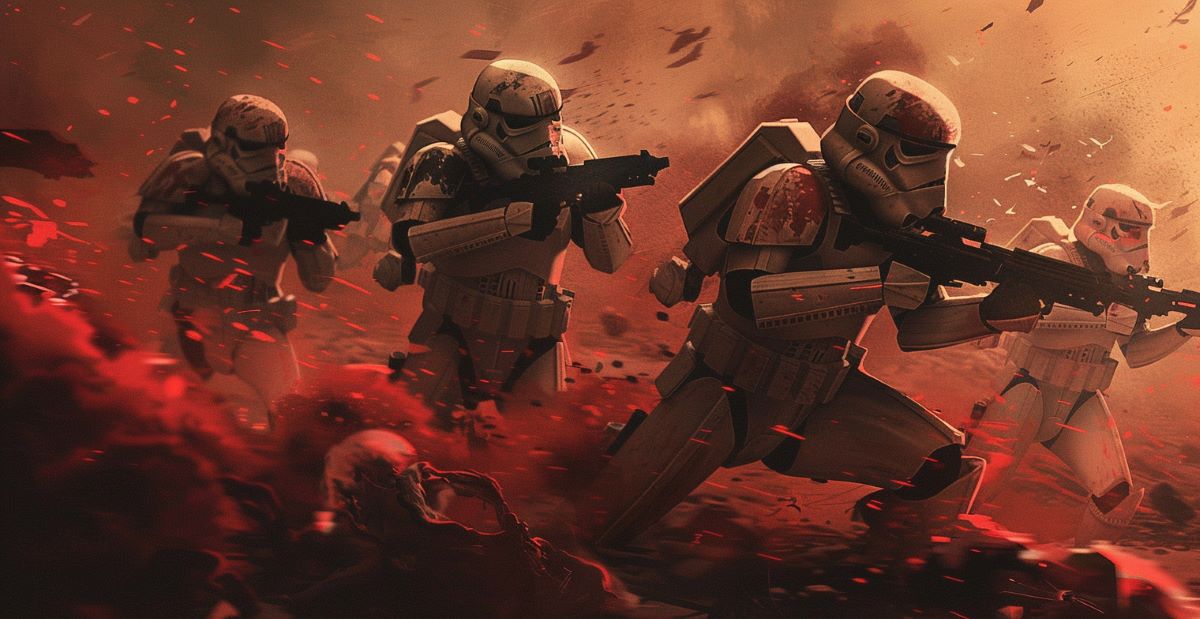 Stormtroopers on battle field