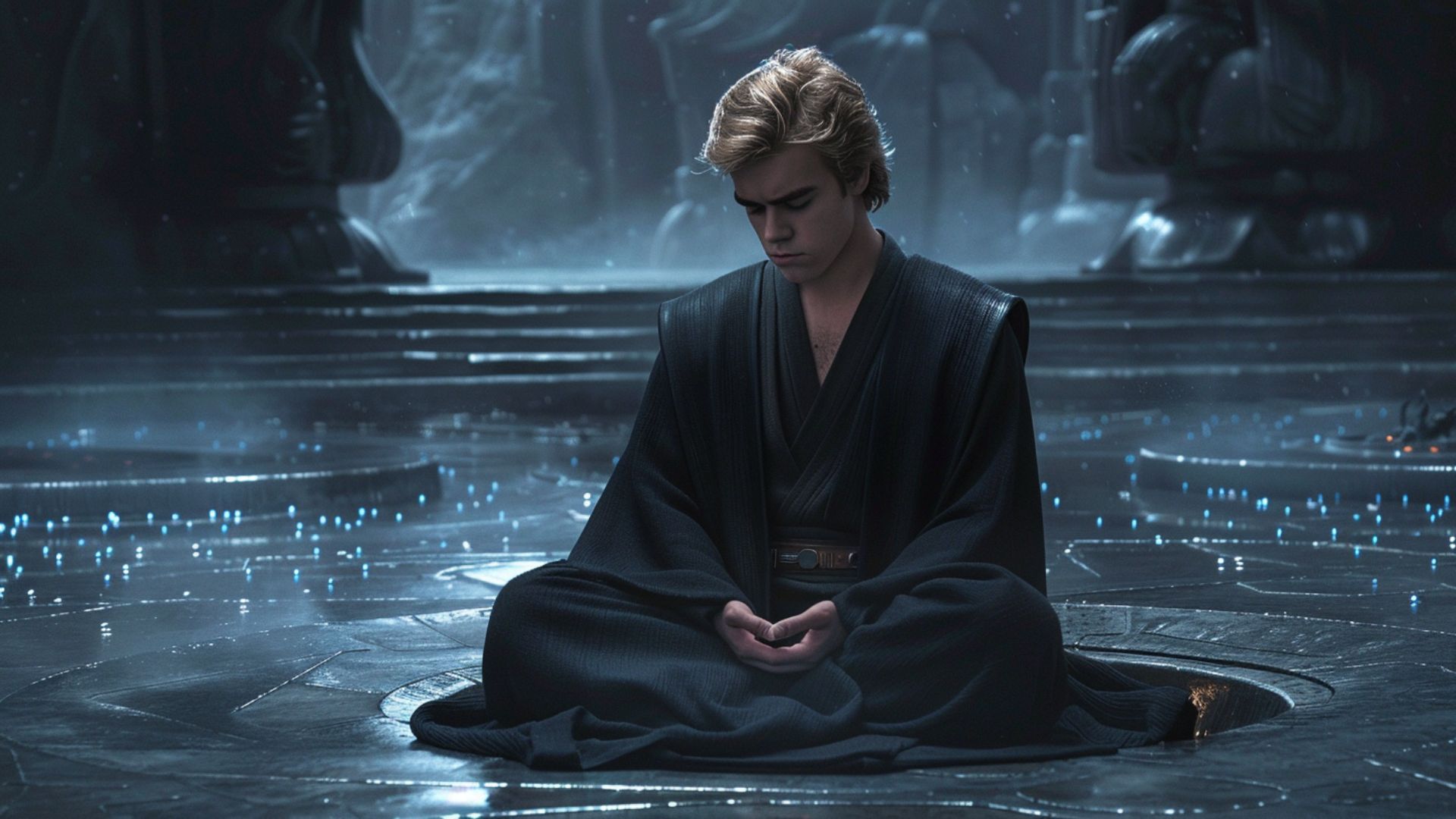 Anakin is meditating