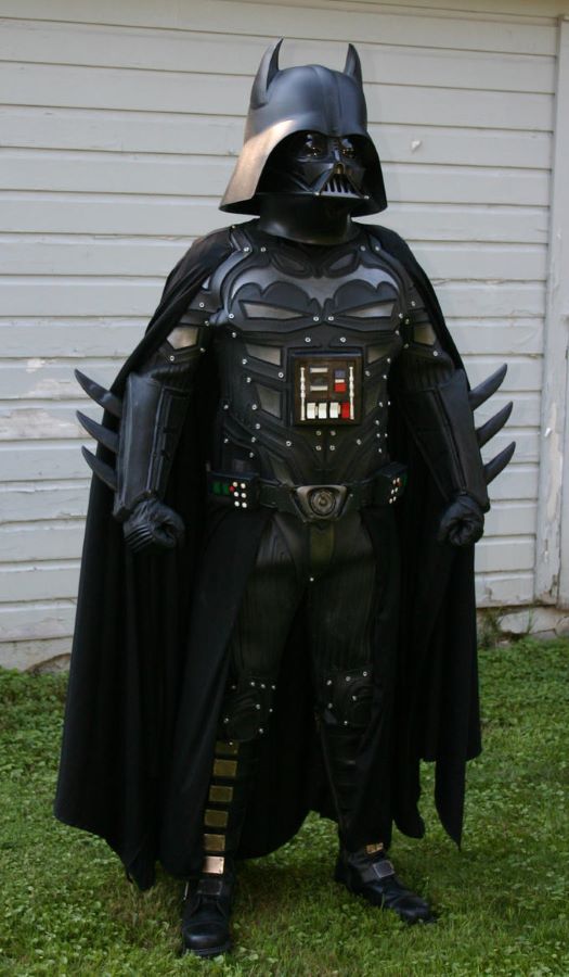 The Dark Lord with Batman and Darth Vader in the same suit