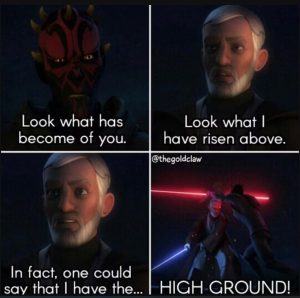 The high ground as always