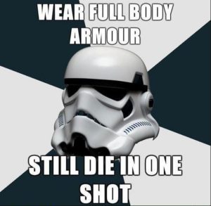 The stormtrooper helmet