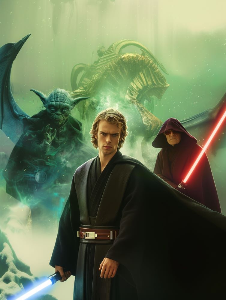 Anakin vs Yoda and Palpatine