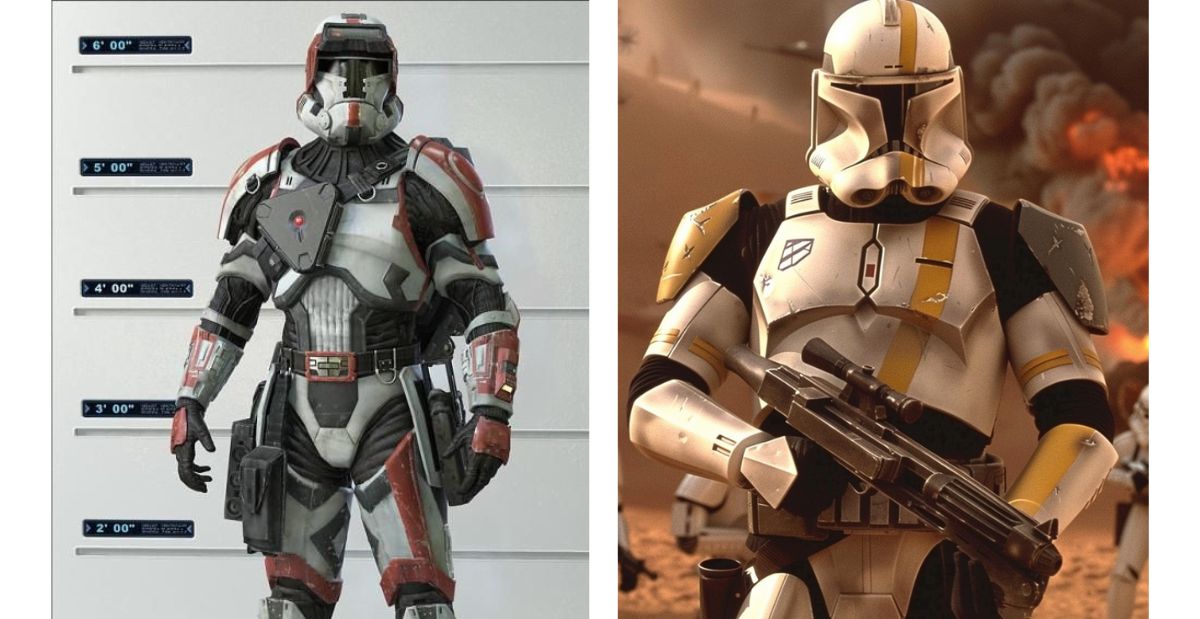 Clone trooper and Old Republic trooper