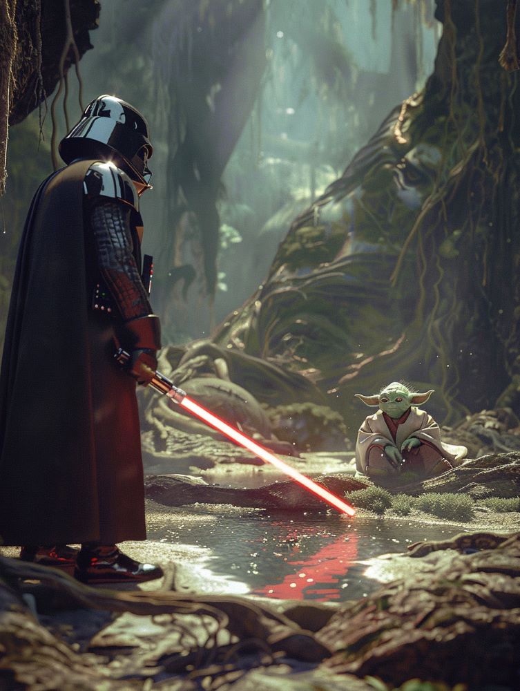 Darth Vader with Yoda