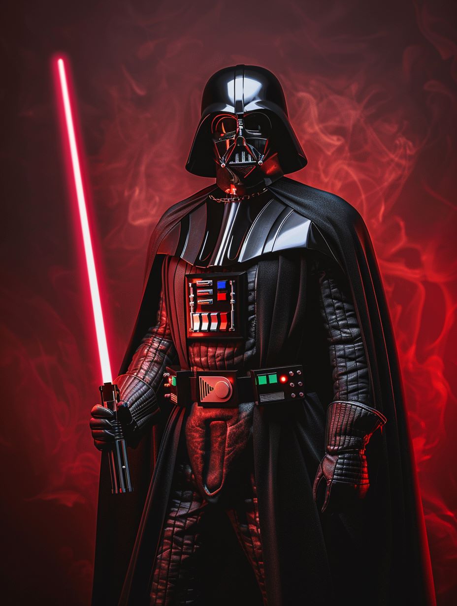 Darth Vader with his iconic armor