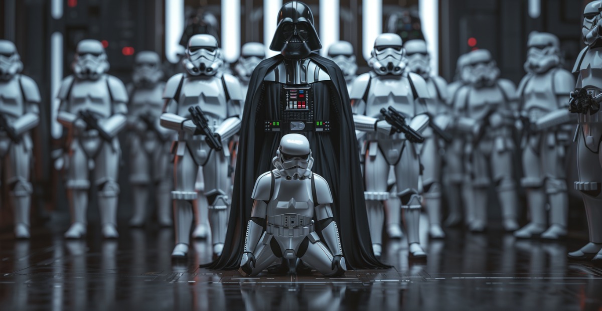 Darth Vader punished his storm troopers