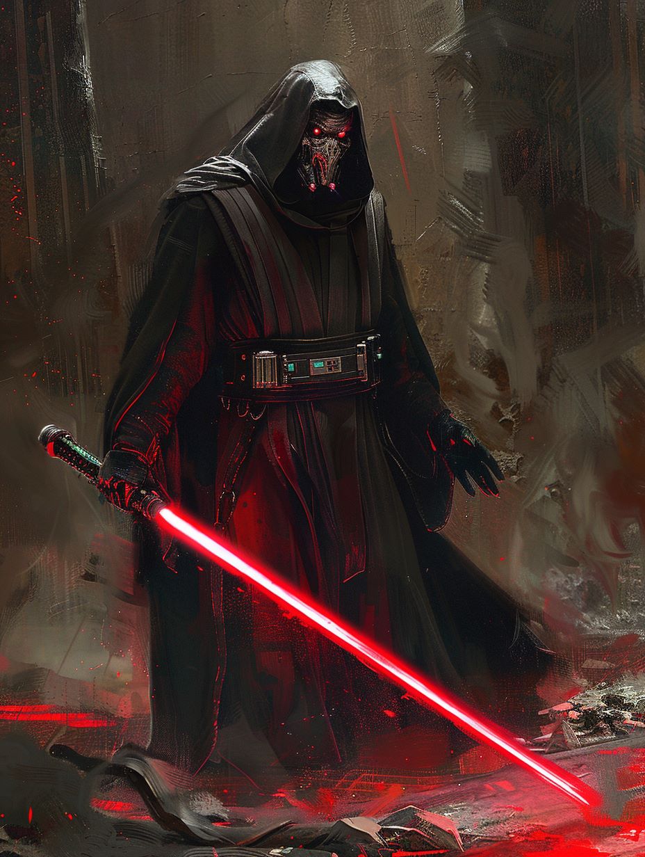 Sith with a red lightsaber