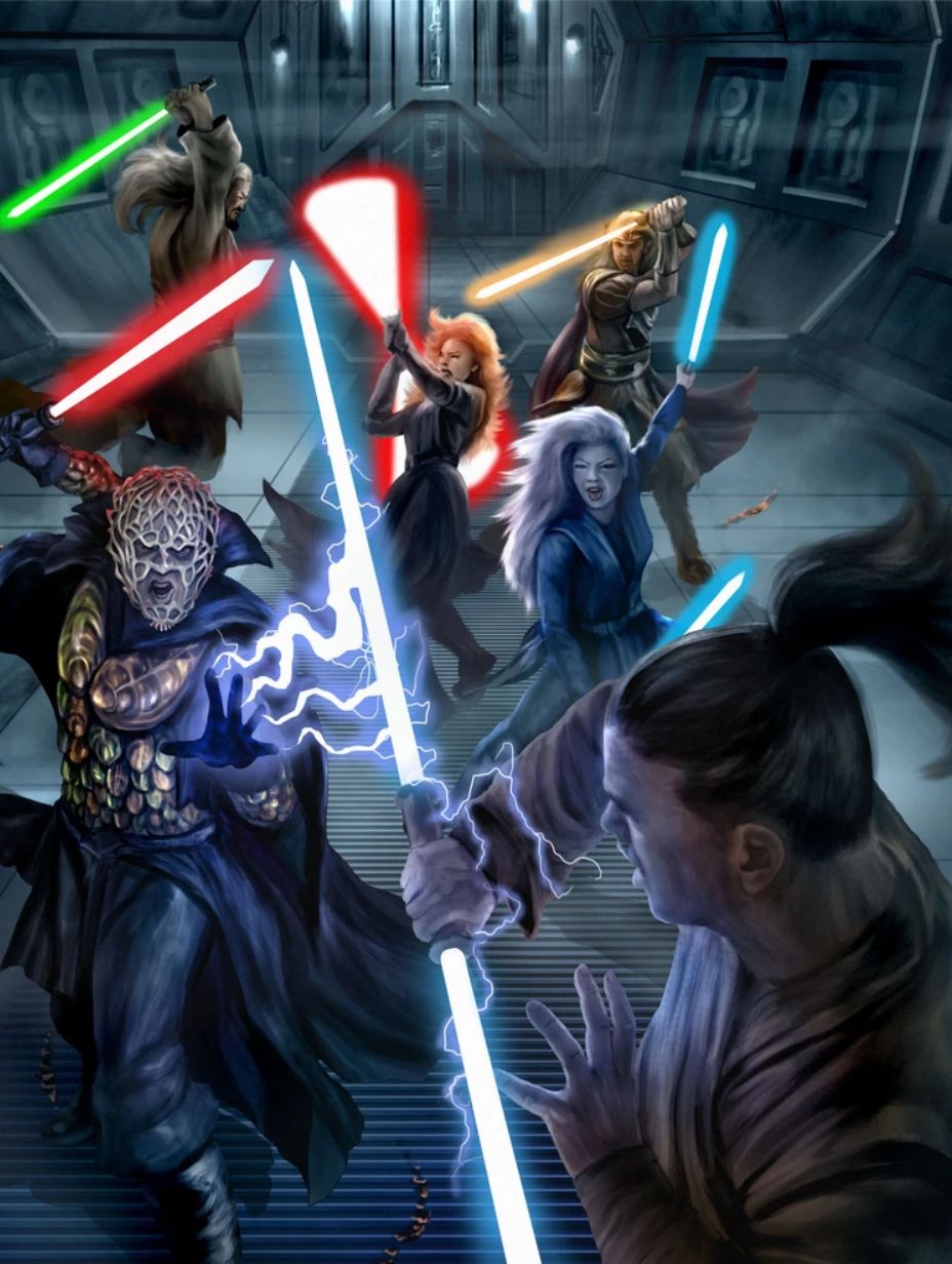 Bane vs 5 Jedi