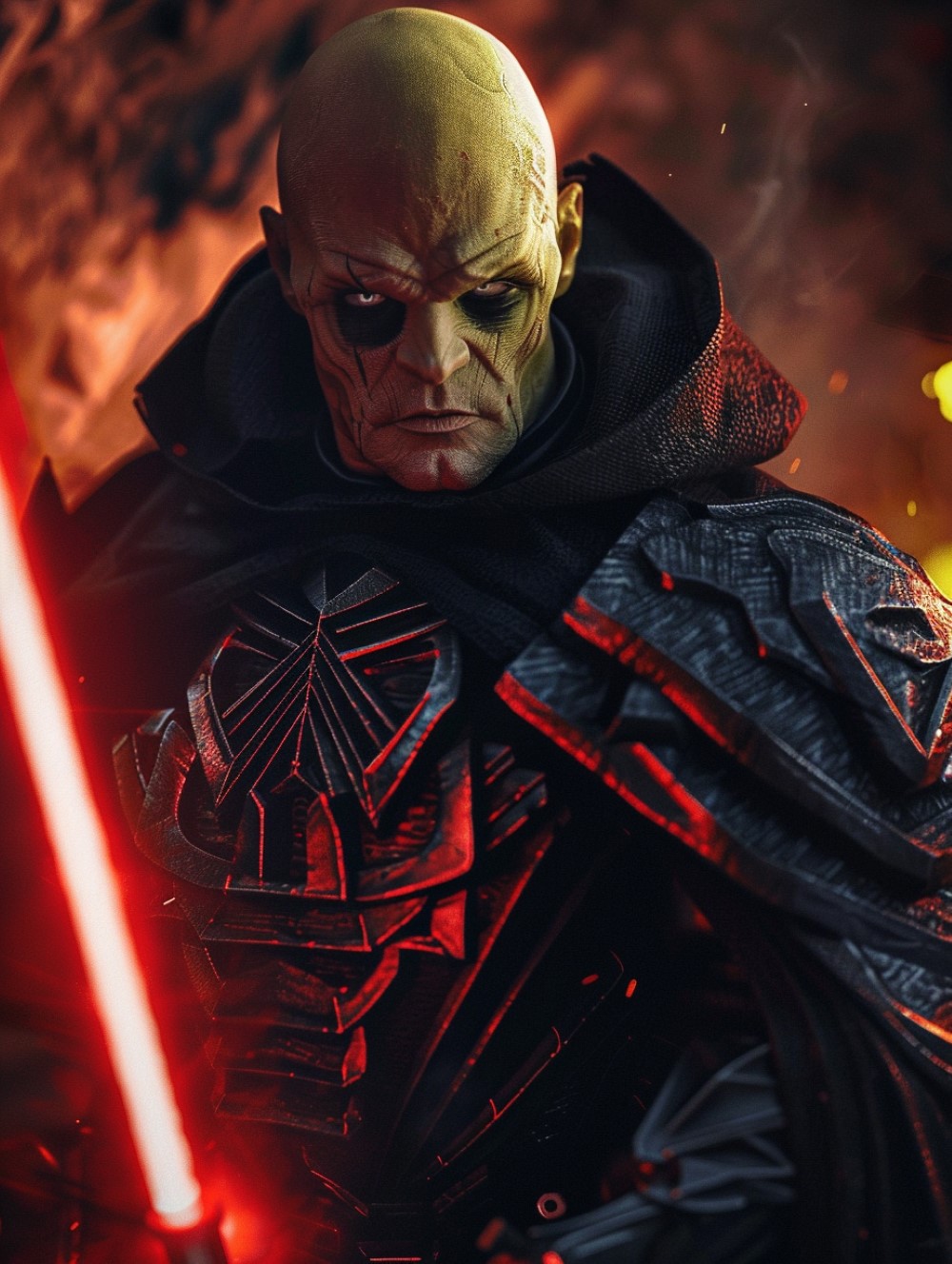 Darth Bane and his red lightsaber