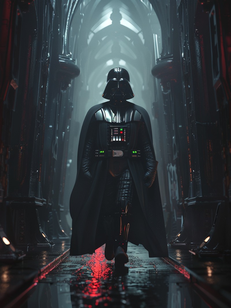 Darth Vader walking back to Jedi Temple