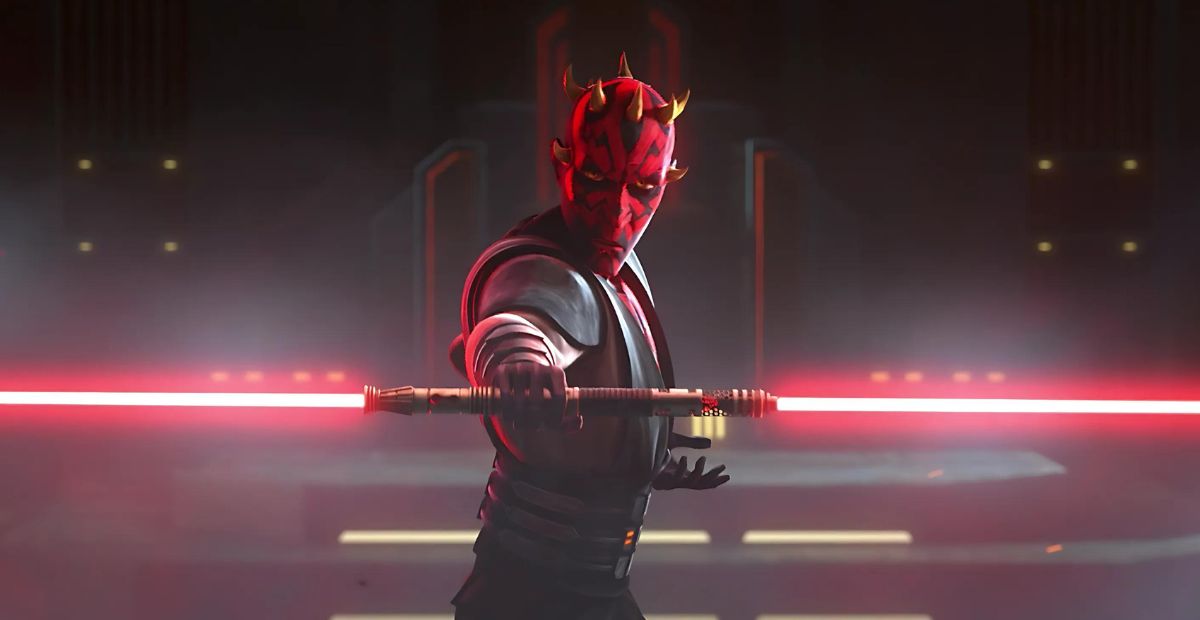 Maul with double bladed lightsaber