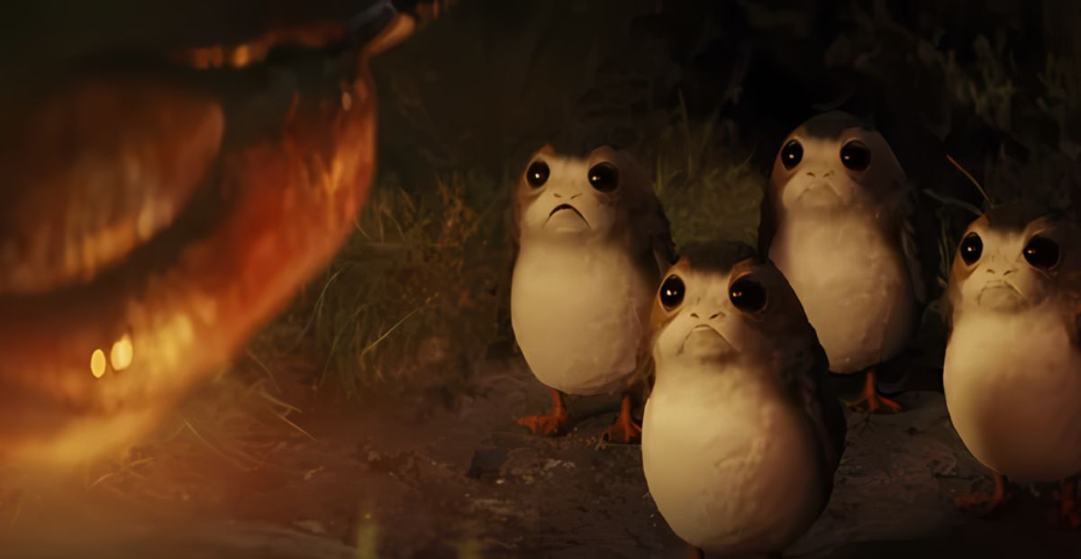 So Did the Porgs Watch Chewie Kill, Pluck, Butcher, and Cook Two of Their Fellows? But Only When He Was About To Take a Bite Did They Make Sad Faces at Him?