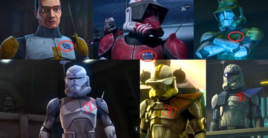 Why Do Some Clone Officers Have Rank Badges On Their Armor While Others ...