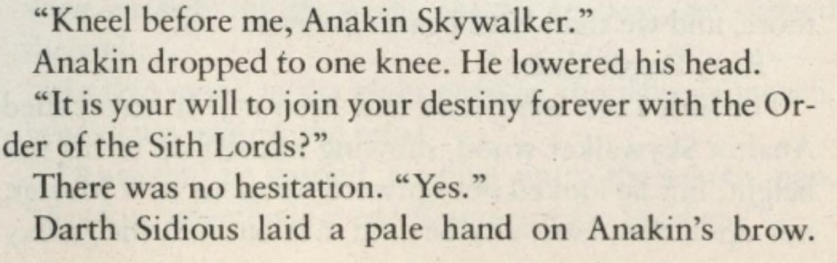 Revenge of the Sith novelization 1